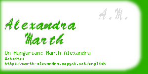 alexandra marth business card